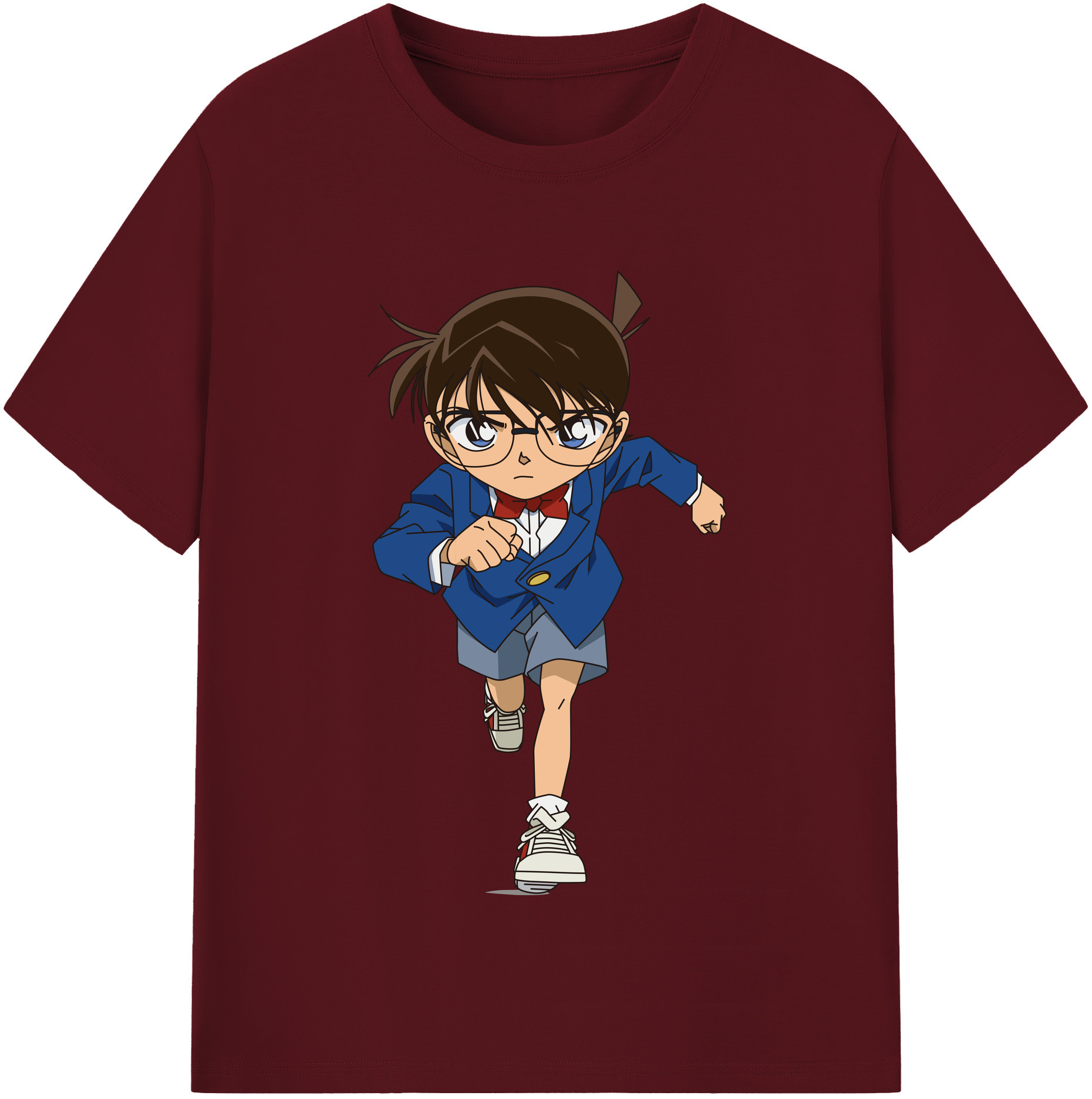 （画像用） 名探偵コナン 江戸川 コナン Detective Conan Conan Edogawa 綿100％半袖Tシャツ（フロントプリント）